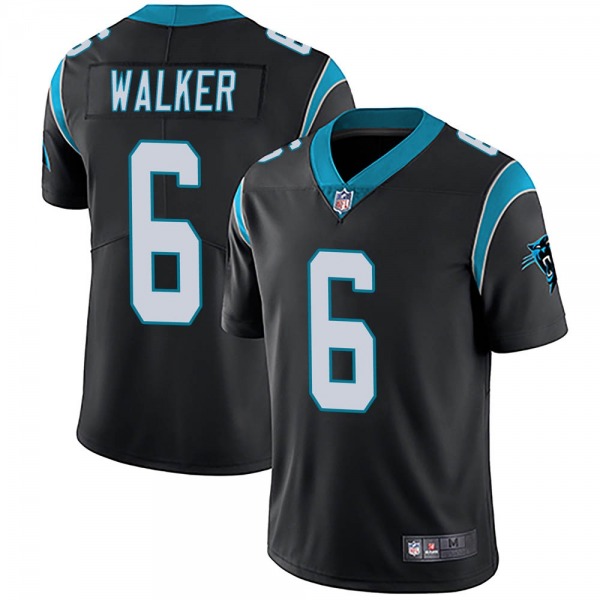 Men's Carolina Panthers #6 P.J. Walker Black Vapor Untouchable Limited Stitched Jersey